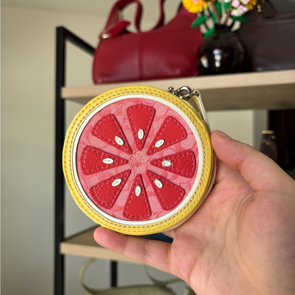 SOLD RARE Coach Grapefruit Coin Purse